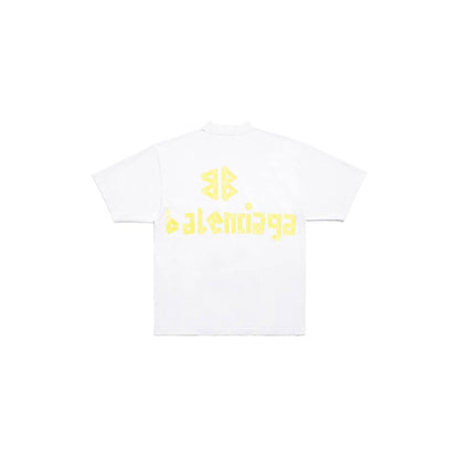 Yellow Letter Print T Shirt