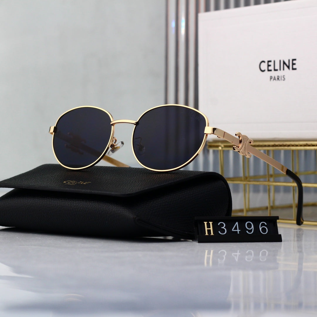 Vintage Metal Frame Round Sunglasses