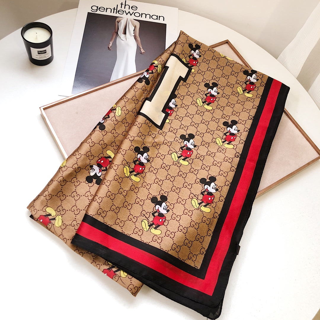 Classic Mickey Mouse Joint Silk Scarf