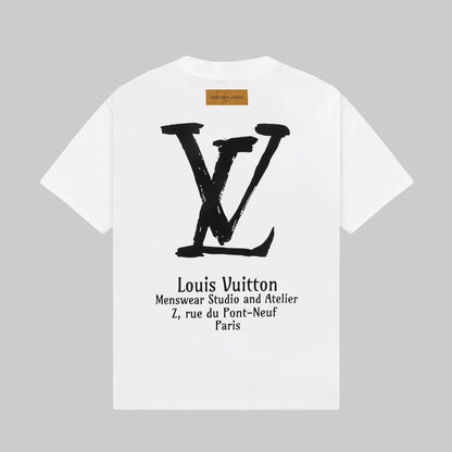 Front Back Letter Print T-shirt